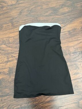 Target Black Strapless Tube Dress with White Trim